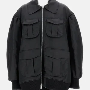 GIACCA BOMBER CON MANICHE A SBUFFO E TASCHE MULTIPLE
